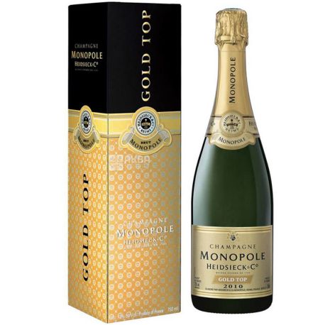 Monopole Heidsieck, Co Gold Top, Шампанское белое брют, 0,75 л