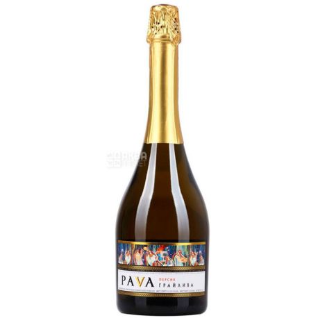 Pava Грайлива Персик, Вино белое полусладкое, 0,75 л