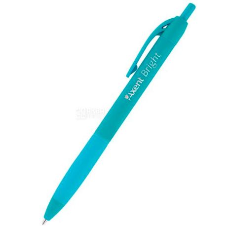 Axent, Bright, упаковка 12 шт., Акцент, Ручка кулькова автоматична, синя, 0,7 мм