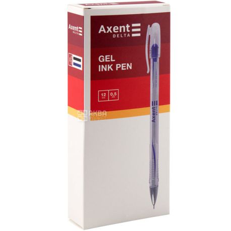 Axent, DG2020, упаковка 12 шт., Акцент, Ручка гелевая, синяя, 0,5 мм
