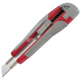 Axent, 18 мм, Акцент, Нож канцелярский, металлический, с резиновыми вставками