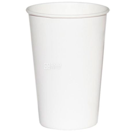 Paper cup, white, euro, D90, package 50 pcs., 400 ml