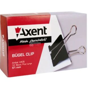 Axent, 12 шт., Биндеры № 51, черные
