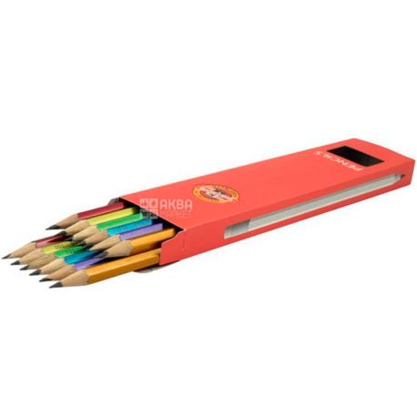 Koh-i-Noor, pencil slate Oriental NV with eraser, 12 PCs.