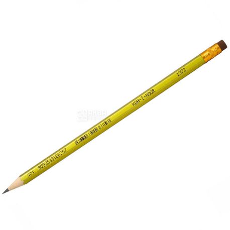 Koh-i-Noor, Oriental НВ, Карандаш грифельный с ластиком, 12 шт.