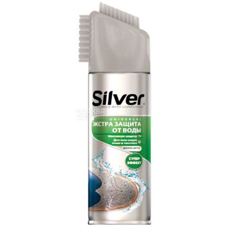 Silver, 250 мл, Сильвер, Спрей-защита для обуви от воды, экстра