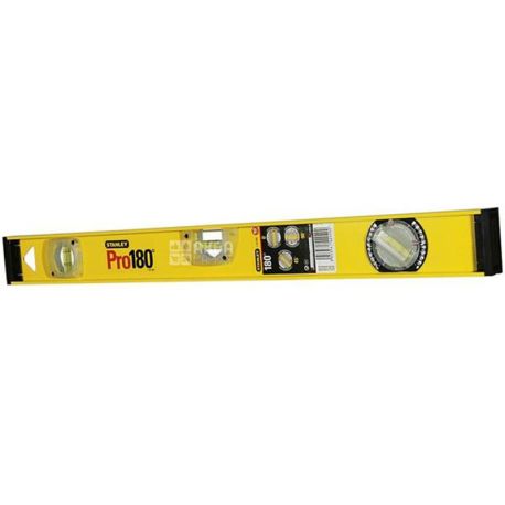 Stanley PRO 180 '', Рівень алюмінієвий з 3 капсулами, 600 мм