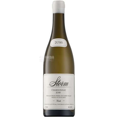 Storm, Chardonnay Vrede, Вино белое сухое, 0,75 л
