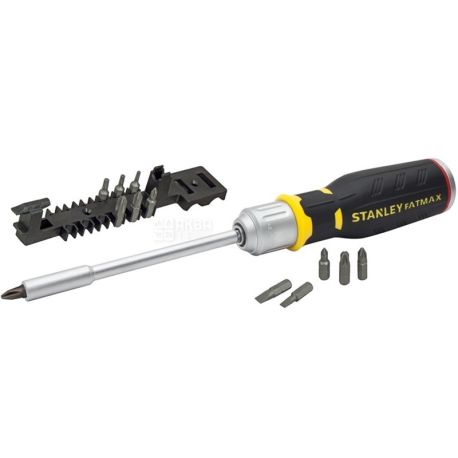  Stanley FatMax, Reversible screwdriver with nozzles and backlight, 100 mm