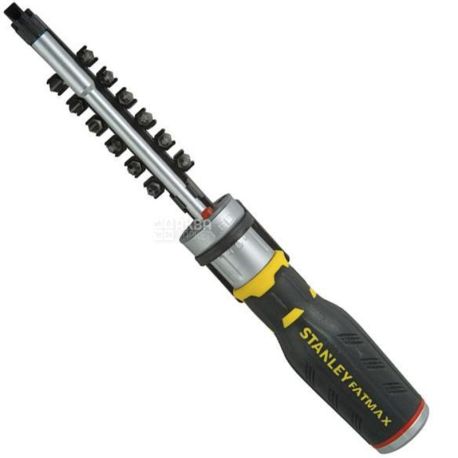  Stanley FatMax, Reversible screwdriver with nozzles and backlight, 100 mm