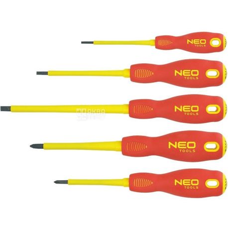 Neo tools, Набір шліцевих і хрестових викруток, 5 шт