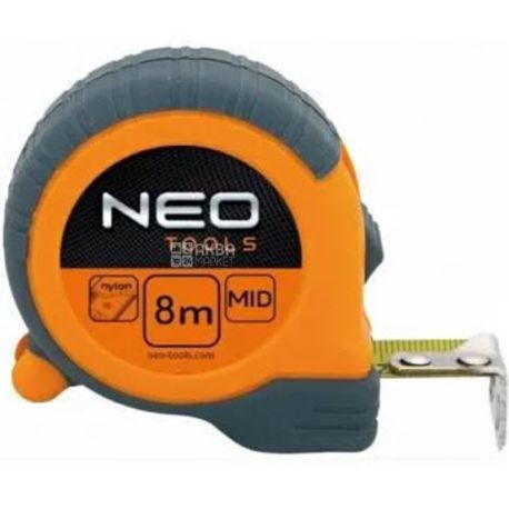 NEO, Рулетка вимірювальна з магнітом, 8 м