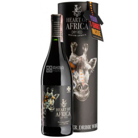 Heart of Africa, Dry Red, Tube, Вино красное сухое, 0,75 л