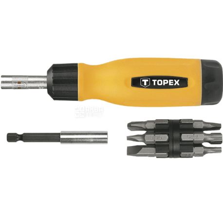 Topex, Set of bits with holder 1/4, 14 pcs.