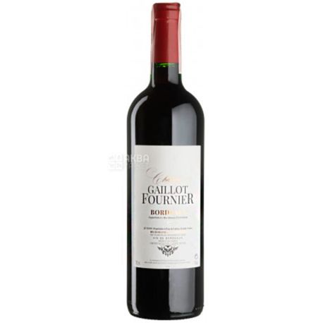 Gaillot Fournier, Chateau Gaillot Fournier, Dry red wine, 0.75 L