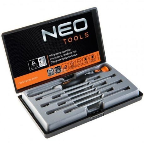 Neo, Precision Screwdriver Set, 8 pcs x 120 mm