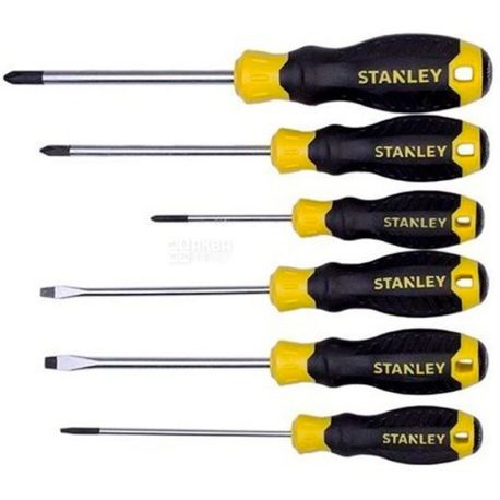 Stanley, Набор шлицевых и крестовых отверток, 6 шт.