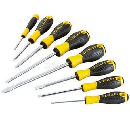 Stanley Essential, set of slotted and cross screwdrivers, 8 PCs.