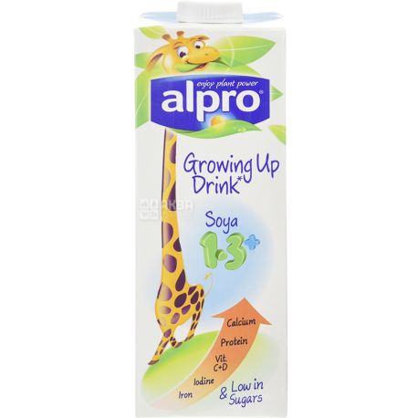 Alpro, Soya Complete Care, 1 л, Алпро, Соєве молоко, дитяче 1-3+, з кальцієм і вітамінами