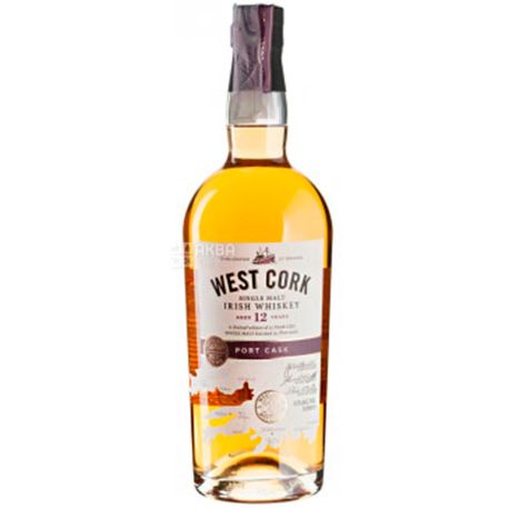 West Cork, Port Cask, 12 y.o., Віскі односолодовий, 0,7 л
