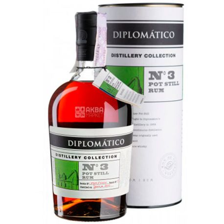 Diplomatico, Distillery Collection #3 Pot Still, Ром крепкий, 0,7 л