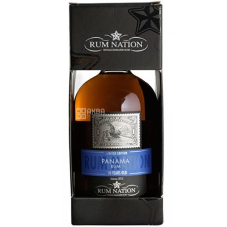 Rum Nation, Panama 10 yo, Rum, 0.7 l, gift packaging