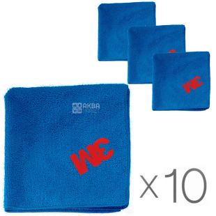 ЗM Scotch Brit, Упаковка 10 шт. х 1 шт., Універсальна серветка полірувальна мікрофібра, 360 x 360 мм, синя