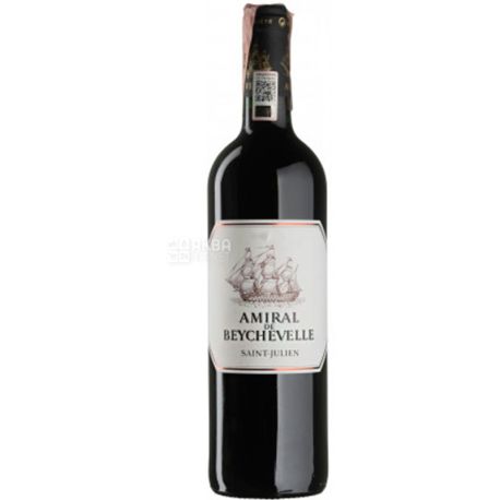 Chateau Beychevelle, Amiral De Beychevelle, Вино червоне сухе, 0,75 л