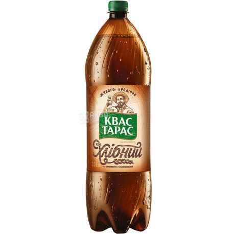 Квас Тарас, 2 л, Квас хлібний, натуральний, ПЕТ