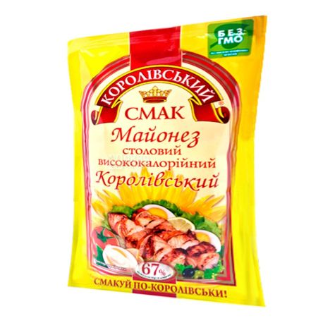 Королівський смак, 400 г, майонез, 67% королевский, фил-пак