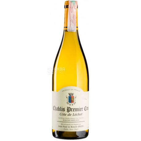 Jean-Paul & Benoit Droin, Chablis Cote de Lechet, Вино біле сухе, 0,75 л