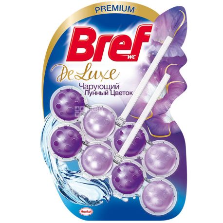 Bref, De Luxe, 100 г, Блок для унитаза, Чарующий лунный цветок