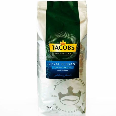Jacobs, Royal Elegant Сafe Creme, 1 кг, Кава Якобз Роял, середнього обсмаження, в зернах