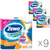 Zewa Wisch & Weg Decor XL, Упаковка 9 шт. х 2 рул., Бумажные полотенца Зева Декор, 2-х слойные, 17 м, 72 листа, 260х240 мм