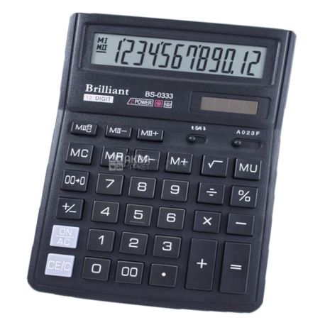 Brilliant BS-0333, Калькулятор настольный, 190х140 мм