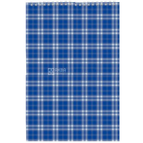 Buromax, spring-loaded Notebook, Tartan, A5, 48 l., blue, cage
