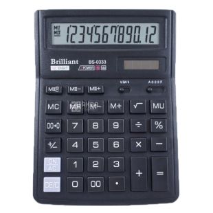 Brilliant BS-0333, Калькулятор настольный, 190х140 мм