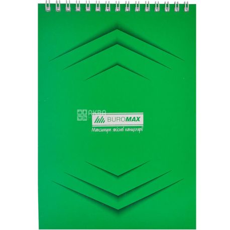 Buromax Monochrome, spring-loaded Notebook, Monochrome, A5, 48 l., green, cage
