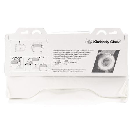 Kimberly-Clark, 125 шт., Накладки для унітазу гігієнічні Кімберлі-Кларк 