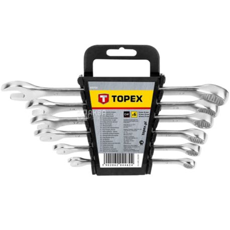 Topex, Набор ключей комбинированных, 8- 17мм, 6 шт.