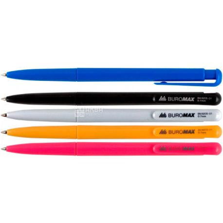Buromax, Ballpoint pen, blue, automatic, 0.7 mm, package 80 pcs.