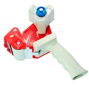 Buromax, Диспенсер-пістолет для пакувального скотчу 50 мм, біло-червоний