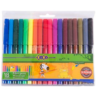 ZiBi, Фломастеры цветные, 18 шт.