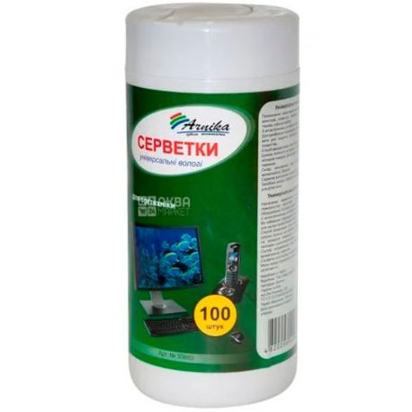 Arnika, Серветки вологі для оргтехніки, універсальні, 100 шт.