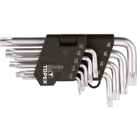 Topex Torx, Набор ключей шестигранных, 9 шт.