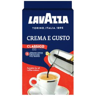 Lavazza, Crema e Gusto, 250 г, Кофе Лавацца, Крема Густо, средней обжарка, молотый