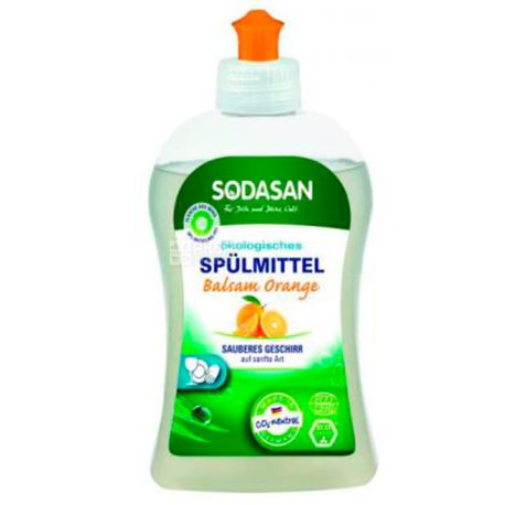 Sodasan, 500 мл, Бальзам-концентрат для мытья посуды, Апельсин