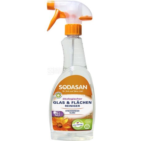 Sodasan, 500 мл, Моющее средство для мытья стекол, органическое
