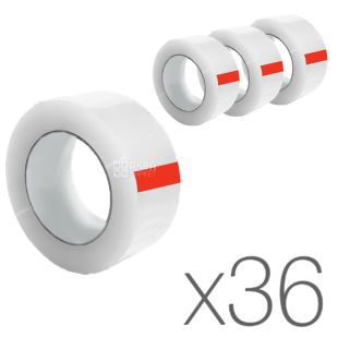 Скотч пакувальний прозорий, упаковка 36 шт., 48 мм 180 м, ТМ Промтус 