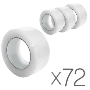 Скотч пакувальний прозорий, Упаковка 72шт., 48 мм х 66 м, ТМ Промтус